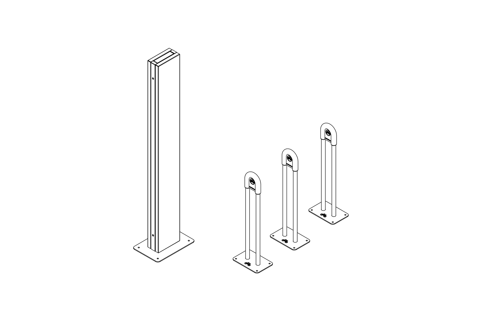 [BKT-KIT/CP-003/3CP + 1SE-25/GAL] Kits de ciclopuertos (Galvanizado, kit 3CP + 1SE25, CP-003)