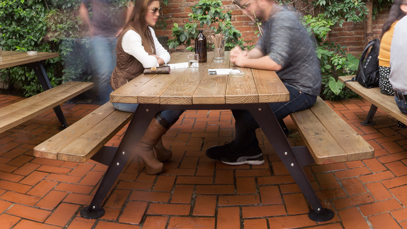 [BKT-MP-002/MA/210/GRO] Picnic table 002 (Dark gray, 6 people)