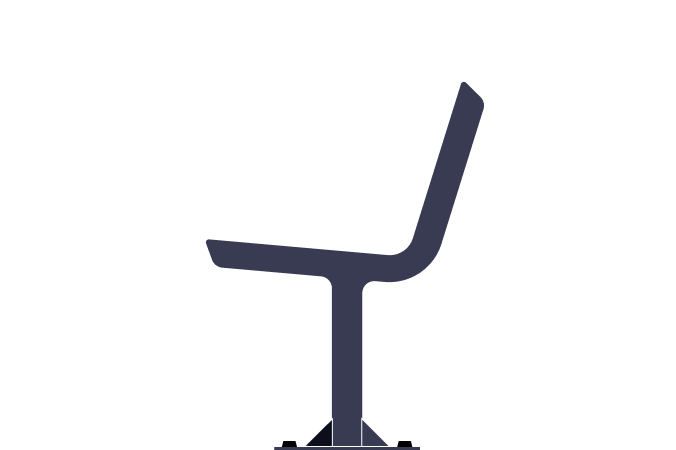 [BKT-BAN-003/ME/60/SD/AHO/GRO] Banca 003 Metal (60 cm, Drown, Without armrests)